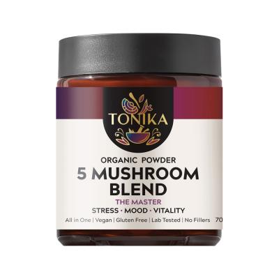 Tonika 100% Organic Mushroom Powder 5 Mushroom Blend 70g